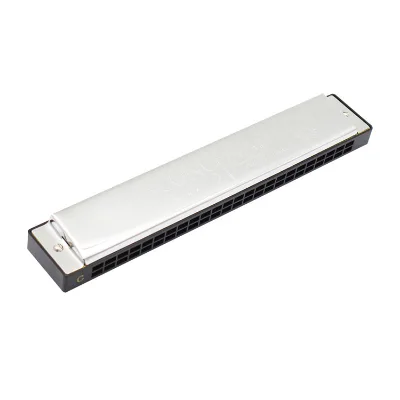 High Fashion Professional Silver Swan 24hole Tone C Polyphonic Portable ABS Harmonica