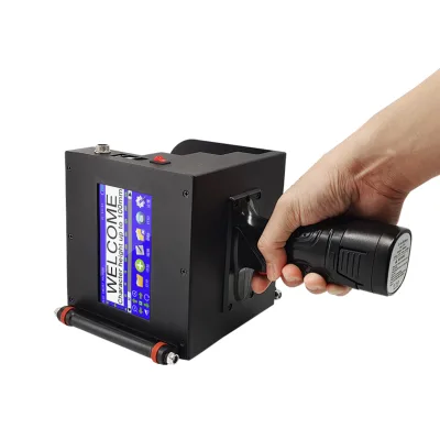 Golden Sources 100mm Factory Use Handheld Inkjet Printer Gun Wide Format Can Print Logo Picture Date QR Code Barcode