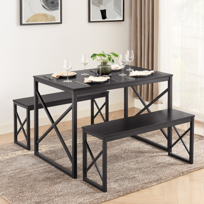 Simple Style Modern Dining Set With Chairs 4 - Person Breakfast Nook Dining Set  Dining Table Set