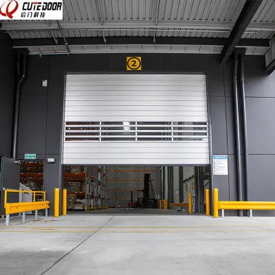 High Speed Automatic Aluminum Alloy Spiral Roller Shutter Door Finished Surface Wind-Proof Sealing for Industrial Warehouses