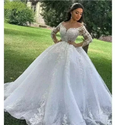 NDB10981Sen Department New Bride Simple Round Neck Self Cultivation Perspective Trailing Soft Yarn Thin Long Sleeved