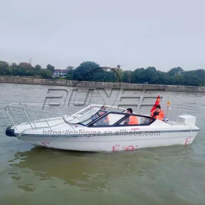 Gasoline Boat 23ft/7M 10 Persons Fiberglass Speed Boat Water Play Fishing Boat for Sale