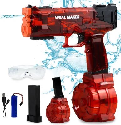 Portable High Pressure Orange Nozzle Spray Water Bullet Toy Gun Realistic Colorful Water Soft Gun Amusement Park for Children