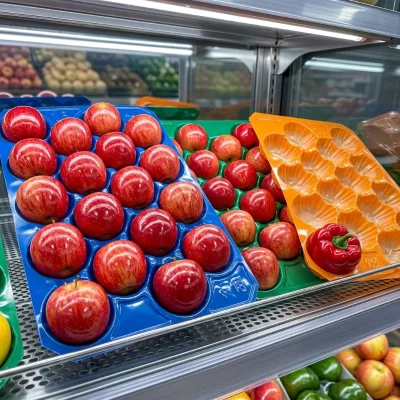 Customized Blister PP PET Plastic Packaging Tray for Fruit and Vegetable Disposable Colorful Supermarket Fresh Food Container