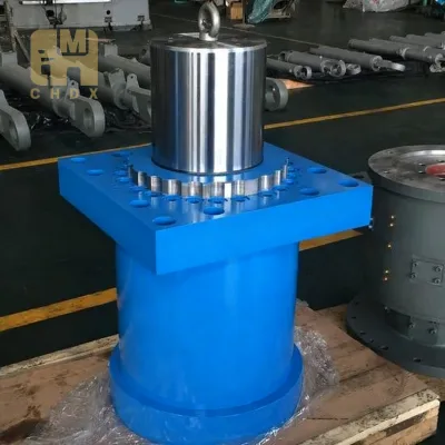 OEM Double Acting Telescopic Type Space Saving Design Collapsed Compact Installation Heavy Duty Square Flange Hydraulic Cylinder
