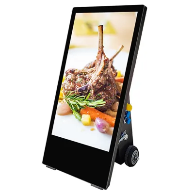Customized 43-Inch Portable Digital Signage LCD Display Kiosk with Touch Screen for Outdoor Airport Advertising Easy to Carry