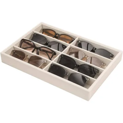 Luxury Stackable Jewellery Display Trays Display Ring Earrings Bracelet Necklace Pu Leather Jewelry Tray