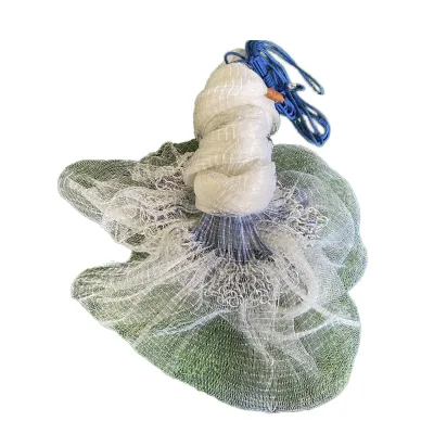 Multifilament Nylon Cast Net 7ft Fishing Cast Nets with 10 Tethers Chinese Style Cast Net