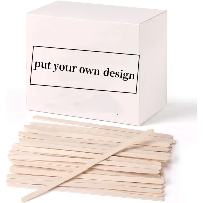 11CM 14CM 19CM Nature Color Wooden Coffee Stirrer Finger Shaped Hot Drink Stirrer Custom Logo Individual Package Stir Stick