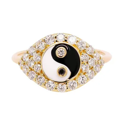 Gemnel Tai Chi Ring Yin and Yang, Heaven and Earth, Light and Darkness Balance the Forces of Good and Evil in Your Life.