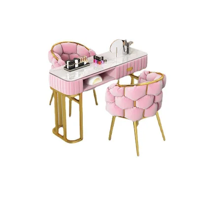 High Quality Double Layer Nail Table Modern Design for Salon Mall & Workshop