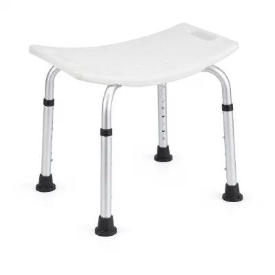 Portable Bath Seat Aluminum Telescopic Shower Bench with Non Slip Rubber Feet and Contoured Seat for Senior Daily Bath Care