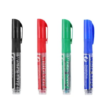 Custom logo Nib Color Refill Ink 4colors Whiteboard Pen Dry Erase Marker Ink Refillable Whiteboard Marker Pen for School Office