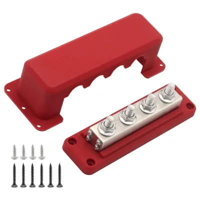 Heavy Duty 600A 12-48V DC Power Distribution Terminal Block Safe and Reliable High-Voltage Bus Bar for Marine and Solar Systems