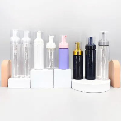 Custom Clear White Black Blue Pink Grey Gold Color Foam Pump for Cosmetic Plastic Bottle Packaging