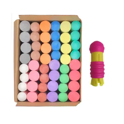 12 Colors Outdoor Washable Jumbo Chalk Set Sidewalk Chalk Giant Big Size Chalk