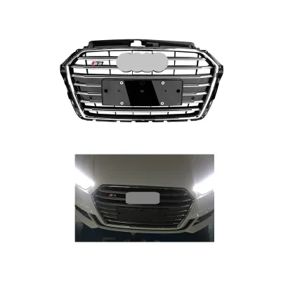 Piano Black S3 Style Front Grille for Audi A3 S3 8V 2017-2019