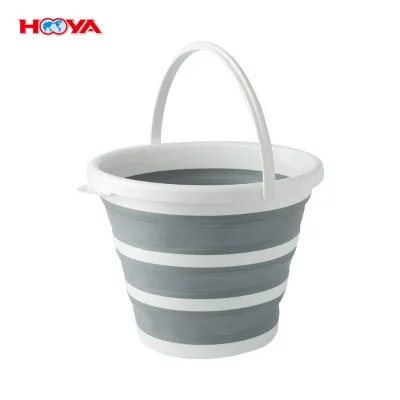 Multi Purpose Foldable Pail With Flexible, Sturdy Handle for Hiking, Camping and Outdoor Survival Collapsible Water Bucket