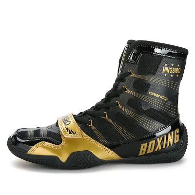 Custom Professional Boxing Wrestling Boots Boys Girls Men Lightweight High Top Mesh Upper Rubber Midsole Summer Winter Use