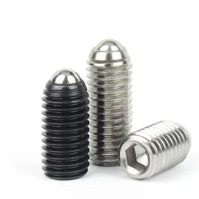 Precision Stainless Steel Carbon Steel Spring Ball Plungers Polished Finish Fully Threaded for Jigs Fixtures ISO 9001