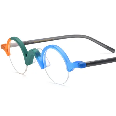 Shiny Acetate Multicolour Polarized Sunglasses UV400 Menr Vintage Round Sun Glasses for Women