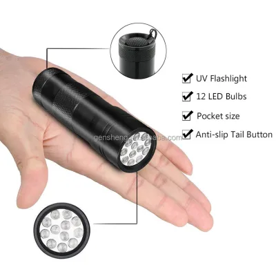Hot sales oem & odm 395nm ultraviolet used aluminum 14 led uv flashlight