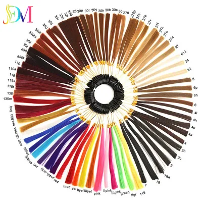 High Quality Hot Selling Color Ring for Salon Hair Extension 100% Human Hair Pop Color Ring Chart Reme Beige Ring