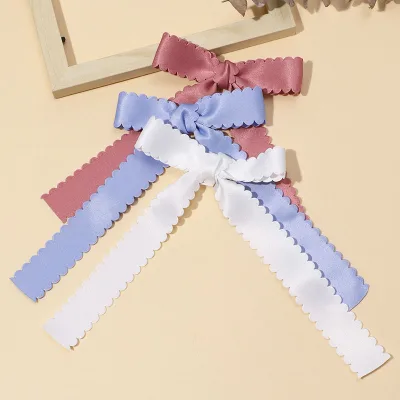 Grosgrain Ribbon Hair Bows Hairpin Ballet Style Long Streamers Braided Hair Ins Style Accessories
