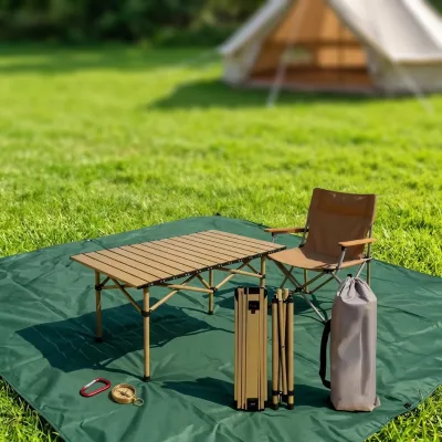 High Quality Small Wholesale Carbon Steel Folding Table Outdoor Portable Camping Metal Rolling Table