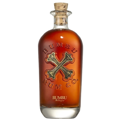 Factory Direct Sales Bumbu Rum Glass Bottle 700 ml with Custom PET Label and Gold Decal Decoration
