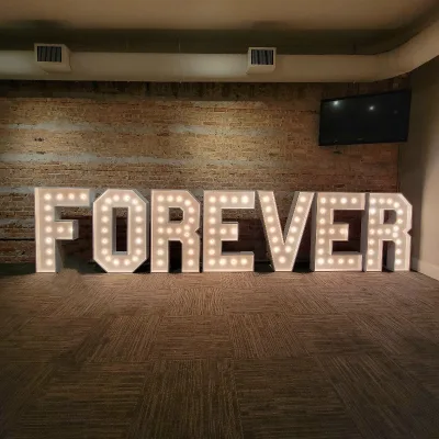 Premium New Arrival Elegant Modern Acrylic Waterproof 3D LED Illuminated Letter Sign for Engagement Birthday Banquet Event