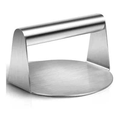Round Stainless Steel Burger Press Smash Burger Press Hamburger Patty Maker and Squeeze Grease Easy to Clean