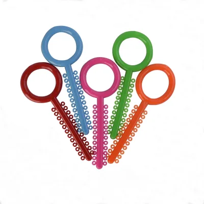 Denxy Dental Fashion Elastics Elastomeric Key Tie Colorful Ligature Tie Orthodontic Elastic Power Chain Teeth Braces 1040 O Ring