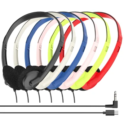 Lightweight 60g Hi-Fi Wired Headset Private Mold, Factory Direct, Tangle Free , Rotatable Headband for Easy Storage