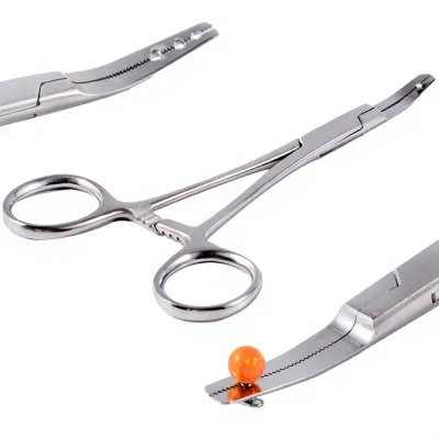 Stainless Steel Single-Hole Puncture Tool Subcutaneous Bone-Anchored Nail Forceps Three-Hole Puncture Forceps Skin Piercing