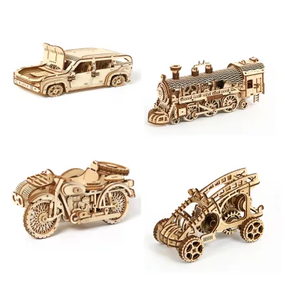 3D Wooden Puzzle DIY Model Kit Handmade Kit Classic Retro Auto Puzzle