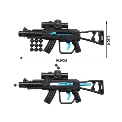 Children Small Plastic PP Toy Black Gun Shooting Game Mini Toys for Kids Boys