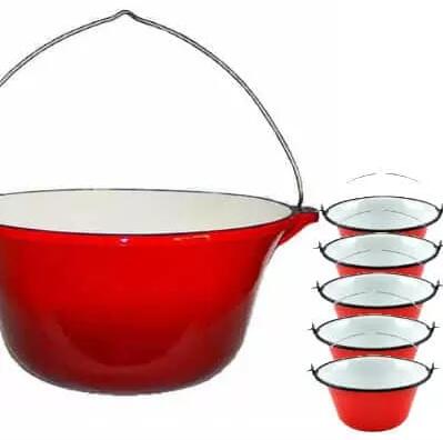 High Quality Enamel Cast Iron Camping Cookware Cauldrons Pot