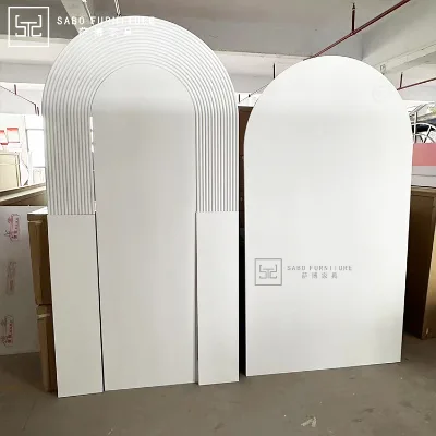 Luxury White PVC Stage Backdrop Arch Panel for Wedding Events and Parties Floral Event Decorations