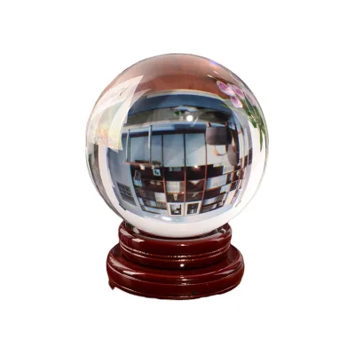 Wholesale Factory 80mm Polished Beauty Ball Clear Transparent Crystal Magic with Base Blank