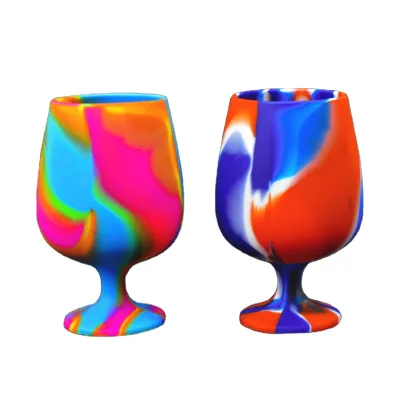 Custom ODM Travel Creative Durable Food Grade Beer Cups Standing Outdoor Camping Portable Silicone Red Wine Cup Glasses