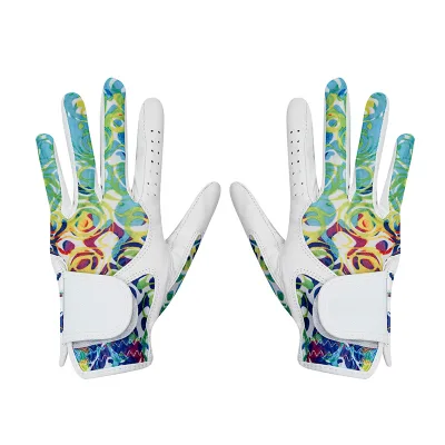 Custom Logo Soft PU Leather Golf Gloves Breathable and Printed for Cycling and Performance for Outdoor Use