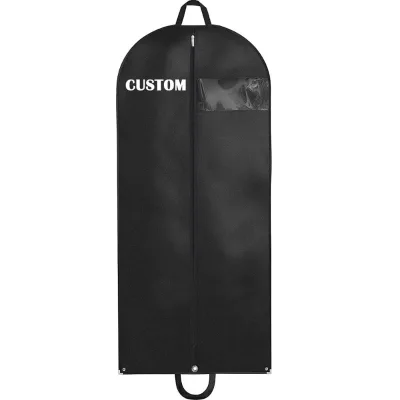Wholesale Custom logo Eco Friendly Zippered Dust Garment Bags with Window