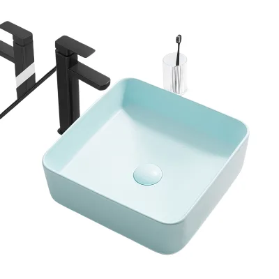 Modern Square Oval Marble Sink Easy-to-Install Stainless Steel Hand Wash Table Top for Hotels Apartments Kitchens