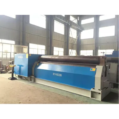 W11-16x3200 3 Roll Rolling Mechanical Symmetrical Plate Bending Machine Maquina Curvadora De Chapas