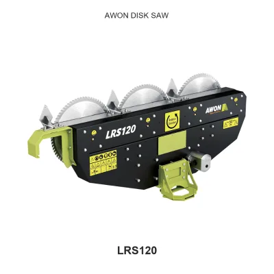 LRS120 Hydraulic Disc Saw 3 Blades 1200mm Cutting Capacity Quick Mount for Tractor Front Loader Excavator