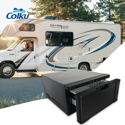Factory Priced 40L Wine Fridge Compressor Freezer 12V Built-in Refrigerator with LED Display Car Drawer System 24V Voltage