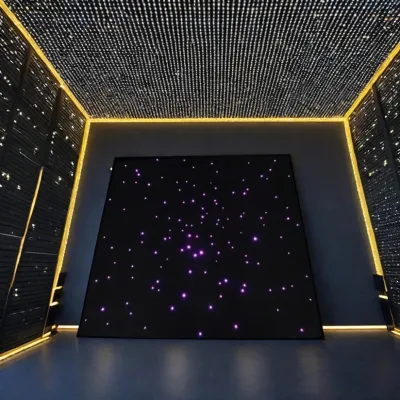 Custom Optical fiber Panel light RGB Star Light Ceiling in Black Contemporary Style Starlight Ceiling Panel for Bedroom