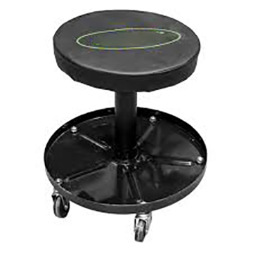 Heavy-Duty Garage Shop Stool with Wheels with Adjustable Height & Tool Tray Storage for Workshops