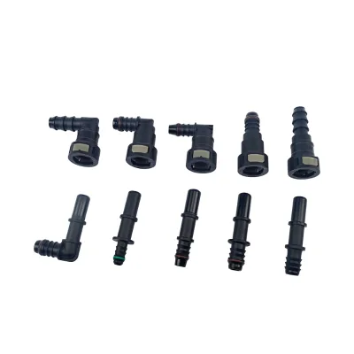 12.61mm SAE 1/2 Barb Tail Quick Connector Pipe Fitting for Automotive Coolant Water Hydraulic System Fuel Hose